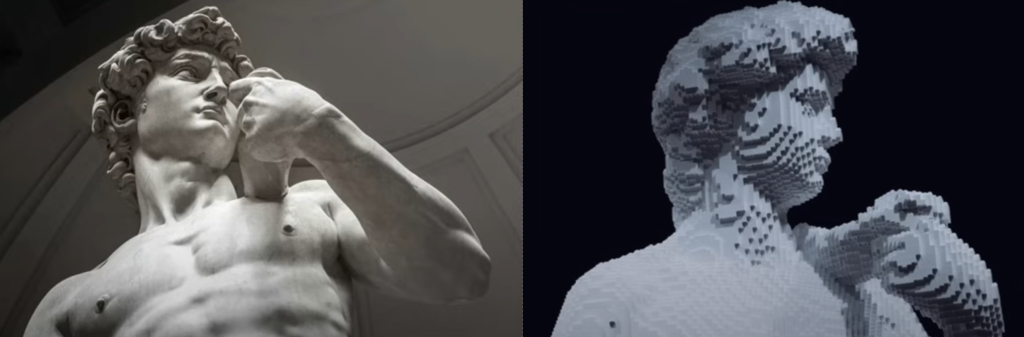 Analogie sculpture de David